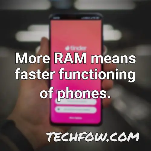 more ram means faster functioning of phones