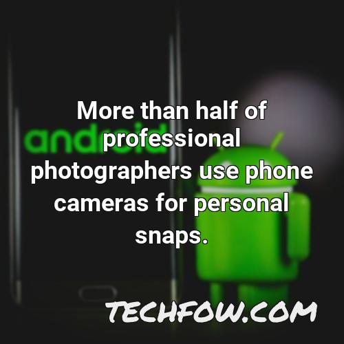 more than half of professional photographers use phone cameras for personal snaps