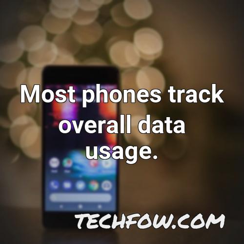 most phones track overall data usage