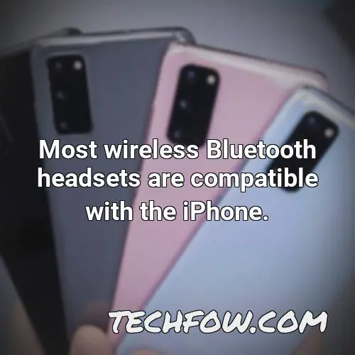 most wireless bluetooth headsets are compatible with the iphone