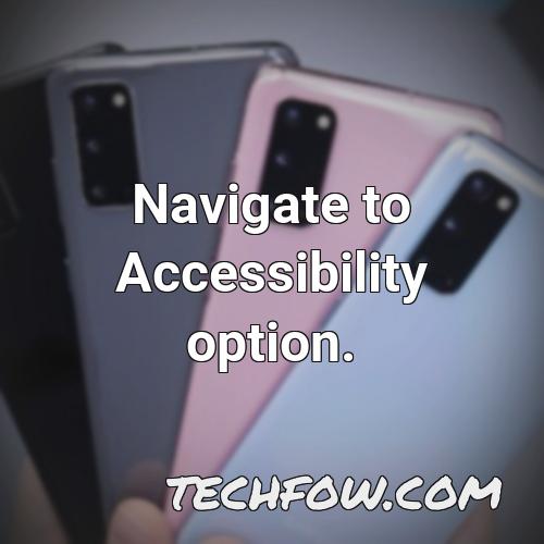 navigate to accessibility option