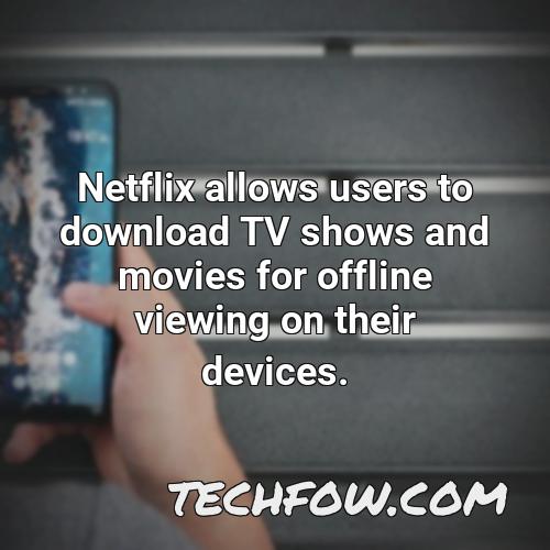 netflix allows users to download tv shows and movies for offline viewing on their devices