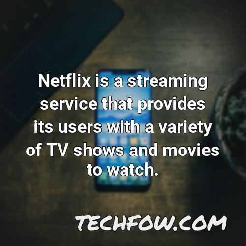 netflix is a streaming service that provides its users with a variety of tv shows and movies to watch