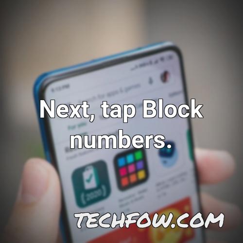 next tap block numbers