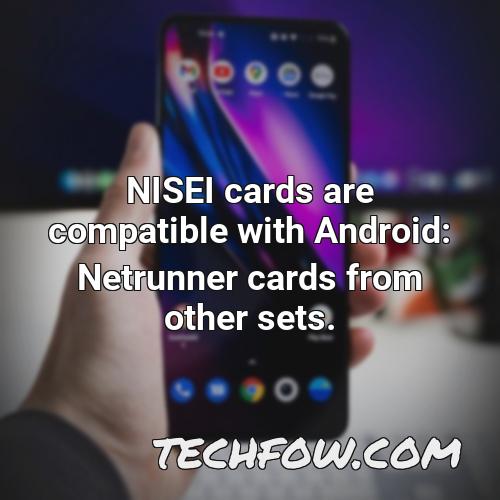 nisei cards are compatible with android netrunner cards from other sets