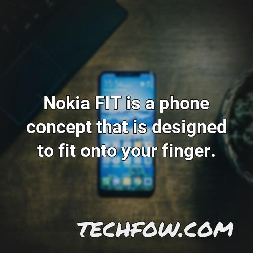 nokia fit is a phone concept that is designed to fit onto your finger