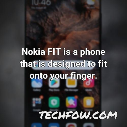 nokia fit is a phone that is designed to fit onto your finger