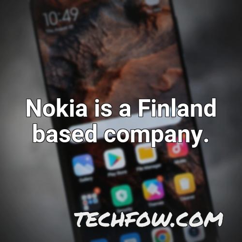 nokia is a finland based company