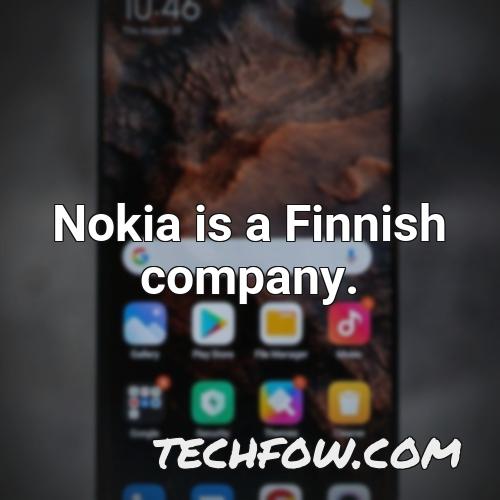 nokia is a finnish company