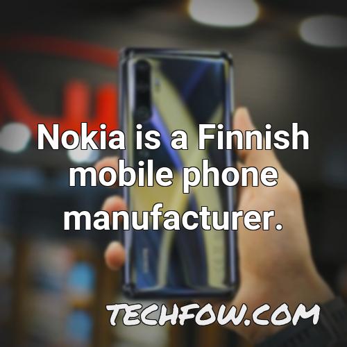 nokia is a finnish mobile phone manufacturer 1