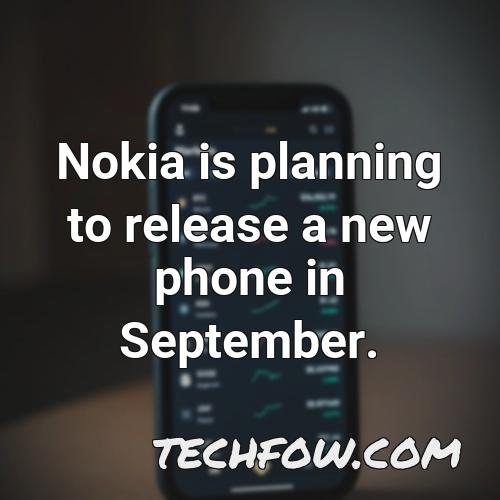 nokia is planning to release a new phone in september