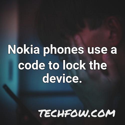 nokia phones use a code to lock the device