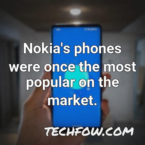 nokia s phones were once the most popular on the market