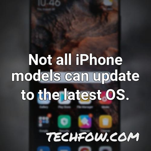 not all iphone models can update to the latest os