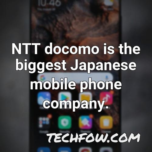 ntt docomo is the biggest japanese mobile phone company