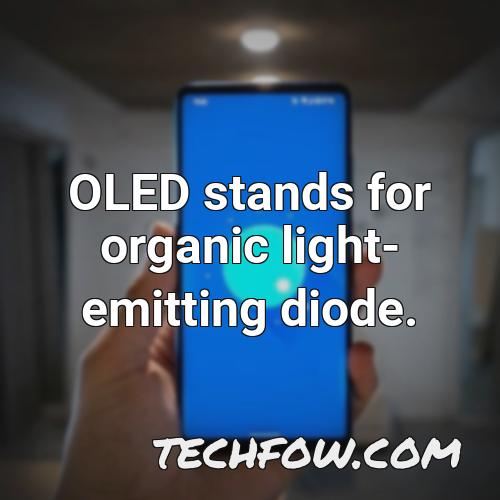 oled stands for organic light emitting diode