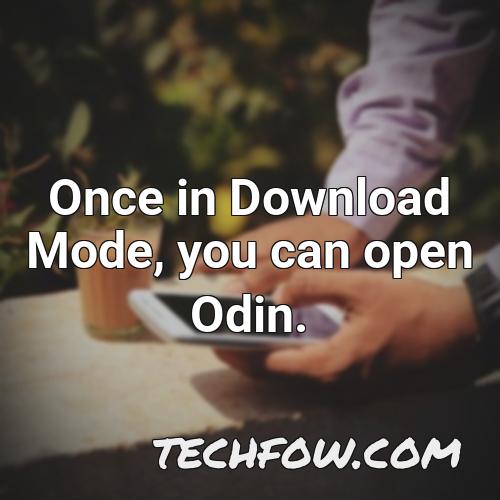 once in download mode you can open odin
