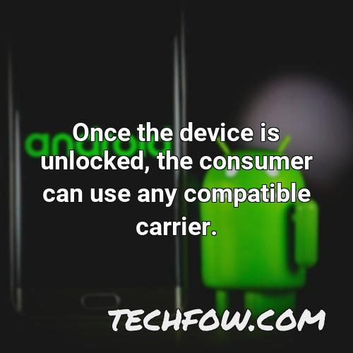 once the device is unlocked the consumer can use any compatible carrier