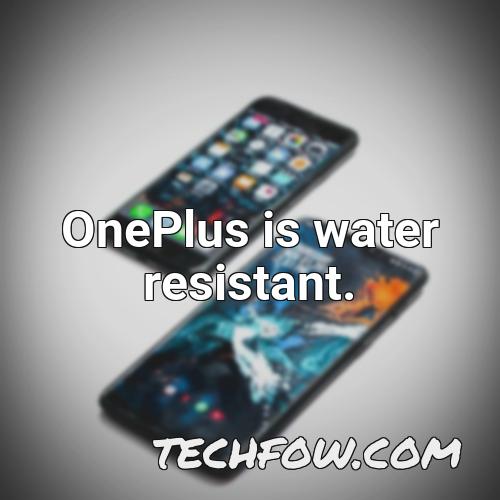 oneplus is water resistant