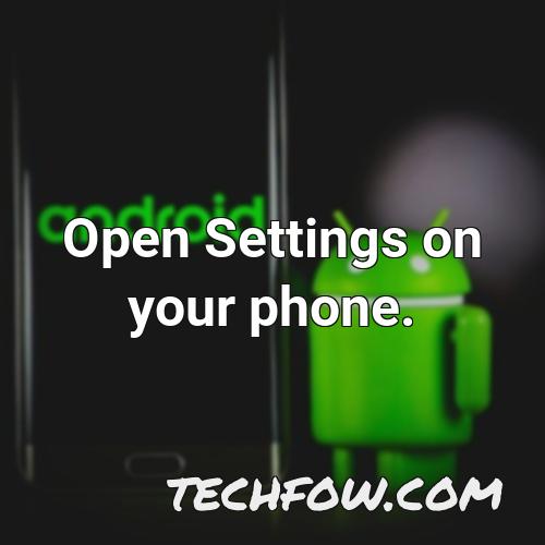 open settings on your phone 2