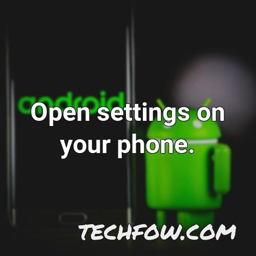 open settings on your phone 8