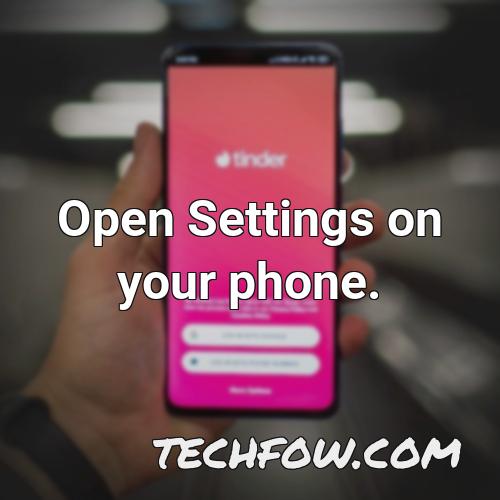 open settings on your phone 9