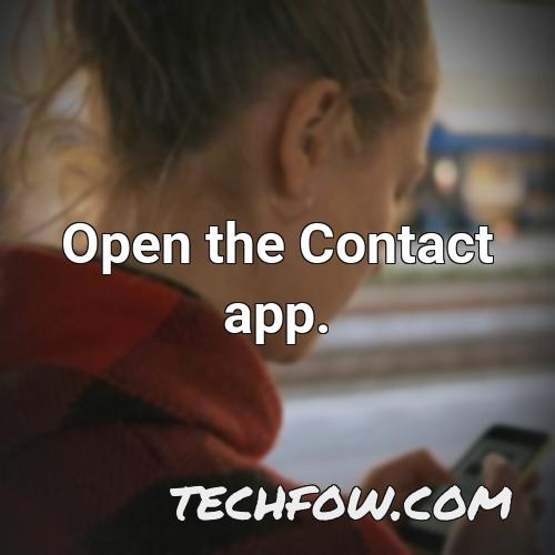 open the contact app