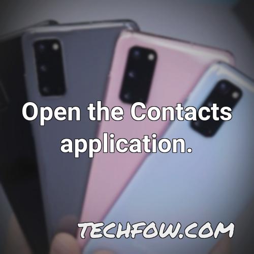 open the contacts application