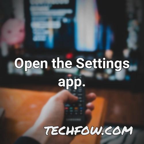 open the settings app 11