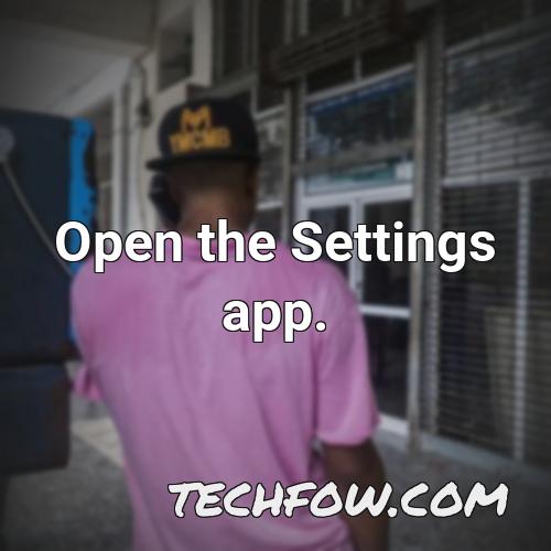 open the settings app 12