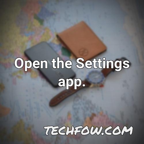 open the settings app 15