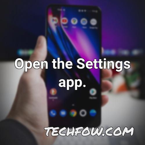 open the settings app 2