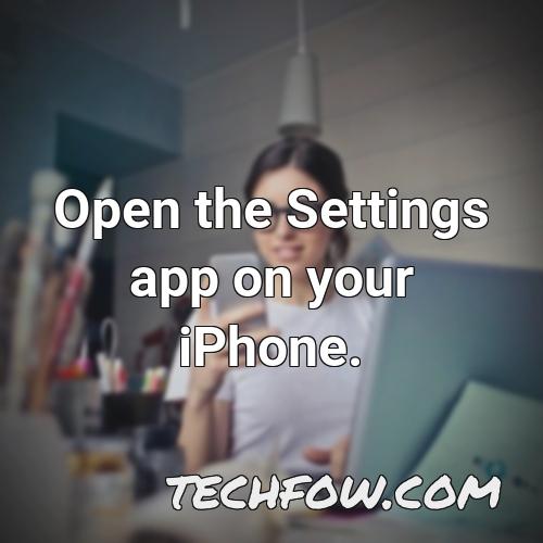 open the settings app on your iphone 2