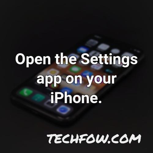 open the settings app on your iphone 4
