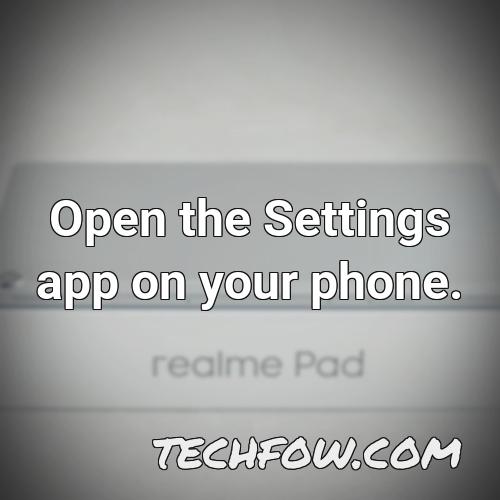 open the settings app on your phone 9