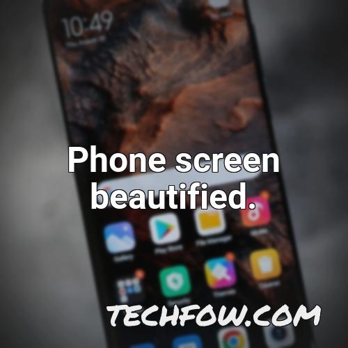phone screen beautified
