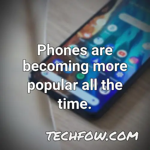 phones are becoming more popular all the time
