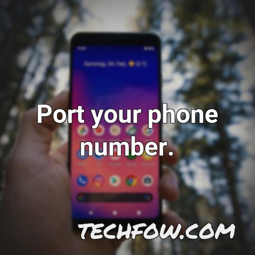 port your phone number