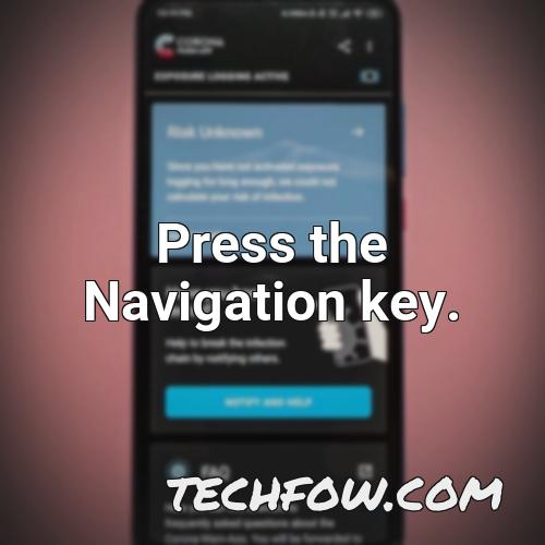 press the navigation key