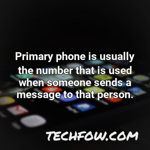 how do i make my number primary on iphone