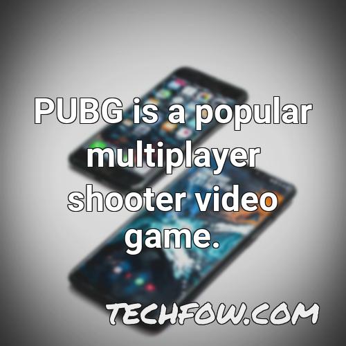 pubg is a popular multiplayer shooter video game