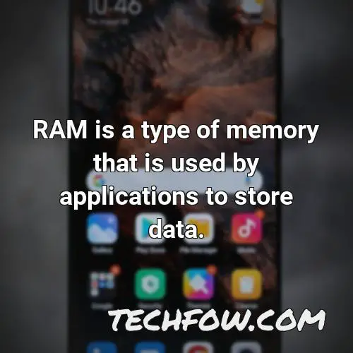 ram is a type of memory that is used by applications to store data