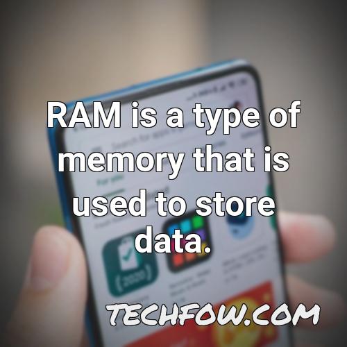 ram is a type of memory that is used to store data