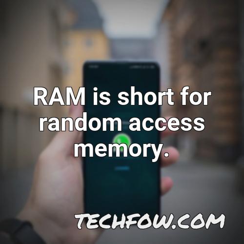 ram is short for random access memory