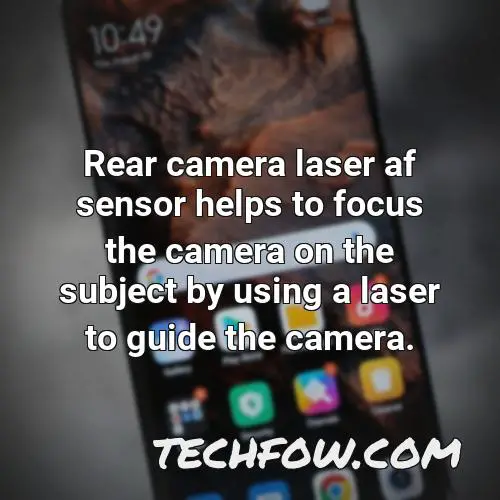 rear camera laser af sensor helps to focus the camera on the subject by using a laser to guide the camera