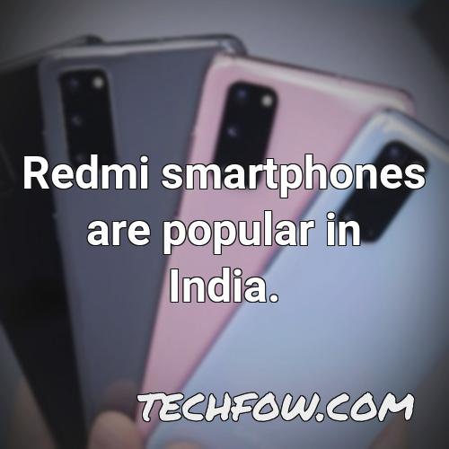 redmi smartphones are popular in india