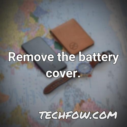 remove the battery cover
