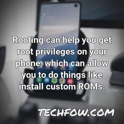 rooting can help you get root privileges on your phone which can allow you to do things like install custom roms