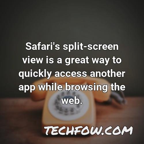safari s split screen view is a great way to quickly access another app while browsing the web