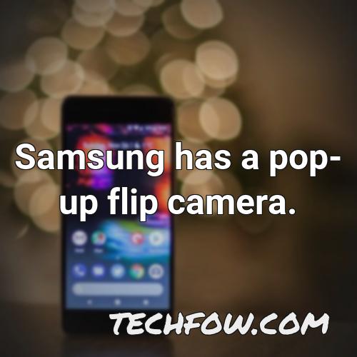 samsung has a pop up flip camera